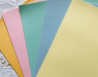 Typing Bond Paper Pastel 40 Sheets Vintage Office Ephemera Pack