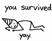 Funny Sarcastic Birthday Video Card, You Survived Yay (MP4 & JPG Bundle) (Digital Download)