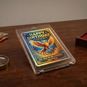 Trading Card Birthday Ecard | TCG Legendary Phoenix (Digital Download)