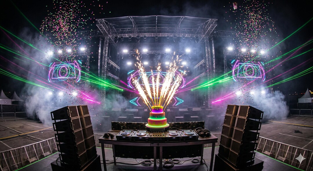 Tematica Rave EDM Festival Birthday Card | Neon Rave Party Print (digital Download ...