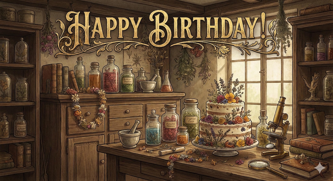 Animated Alchemist Birthday Video Invitation – Magical Potion Motion ...