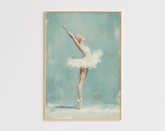 Minimalist Ballerina Art Print – Elegant Ballet Decor (Digital Download)