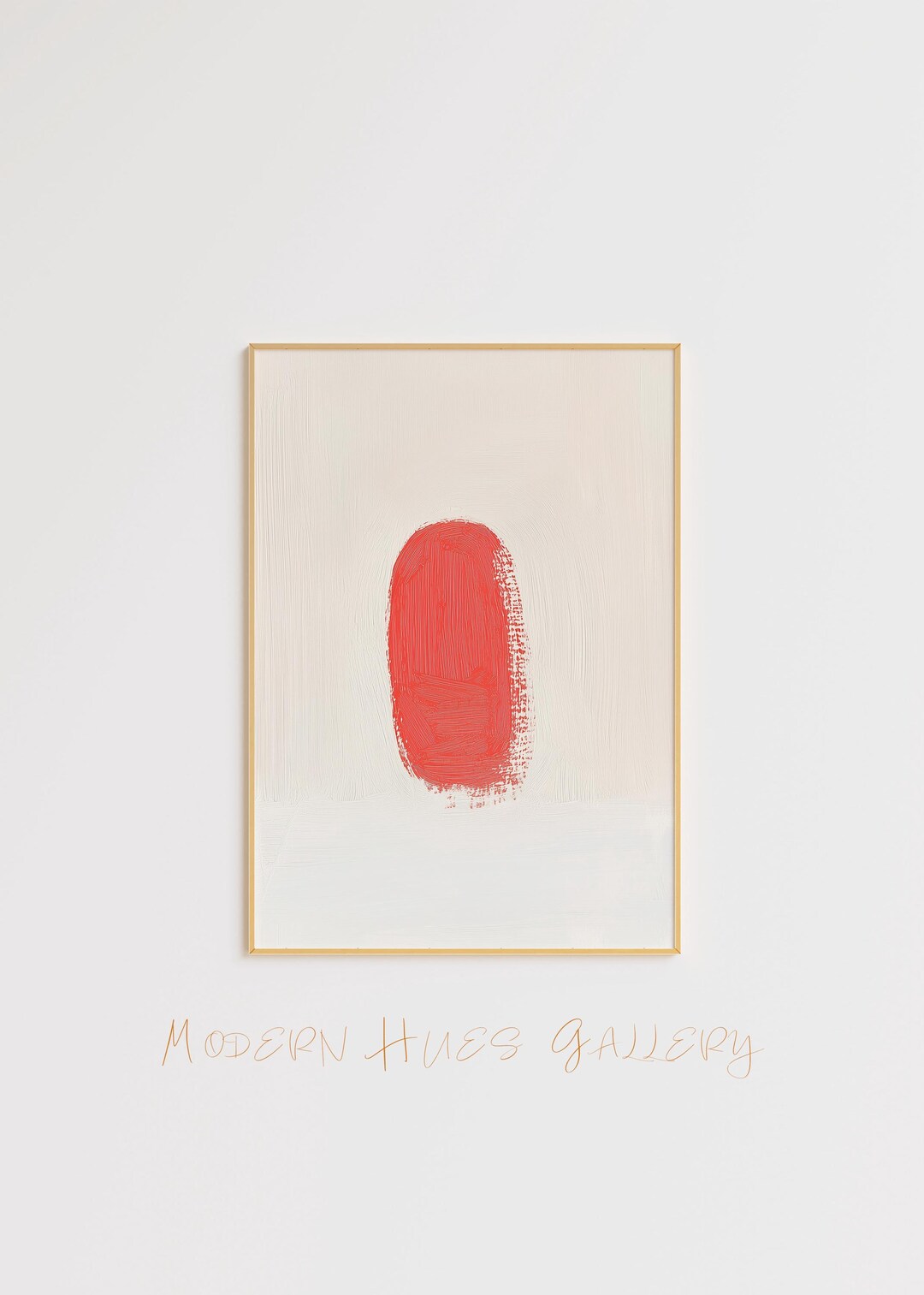 Minimalist Red Art Print – Abstract Modern Painting – Bold Red Artwork ...