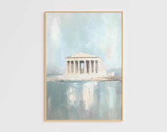 Stampa artistica dell'Acropoli di Atene - Poster della mitologia greca (download digitale)