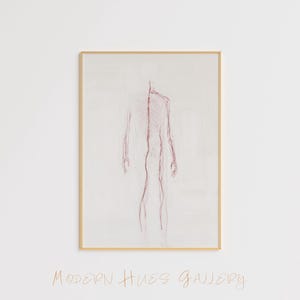 Abstract Anatomy Art – Human Form Line Drawing – Modern Wall Decor Minimalist Medical Wall Decor – Contemporary Anatomical Artwork