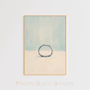 Minimalist Crown of Thorns Wall Art - Symbolic Christian Poster -  Home and Office Decor - Christian Art - Jesus Canvas - Jesus Art