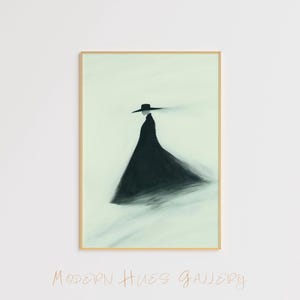 Dark Silhouette Woman Poster - Minimalist Digital Art Print for Home Decor and Wall Art wall decor canvas poster, simple art  decor modern