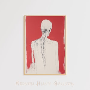 Modern Anatomy Art Print – Abstract Spine Illustration – Minimalist Skeleton Artwork – Medical Wall Decor – Anatomy Poster Doctors, Nurses