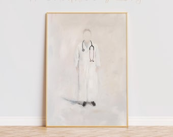 Doctor Wall Art – Minimalist Medical Poster – Modern Healthcare Decor – Gift for Doctors & Medical Students – Clinic Office Artwork