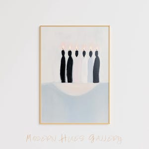 Candle People Art, Surreal Human Flame Print, Symbolic Life And Mortality Painting, Minimalist Conceptual Wall Art, Deep Meaning Poster