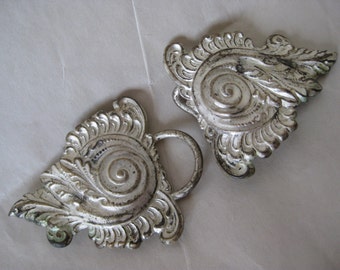 Shabby Silver Buckle Rococo Vintage