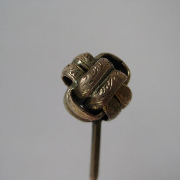 Knot Gold Stick Pin Vintage