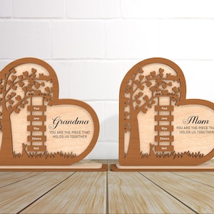 Placa de quebra-cabeça do dia das mães Você é a peça que nos mantém unidos, presente personalizado e sincero para a mãe, dia das mães Svg, arquivo de corte a laser