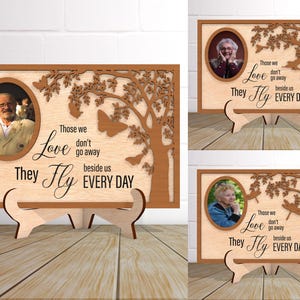 Placa de madeira memorial personalizada SVG, placa memorial de árvore svg, perda de um ente querido, presentes memoriais svg, arquivos svg Glowforge, arquivos cortados a laser