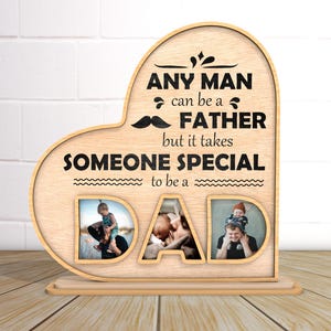 Gepersonaliseerde Vaderdag fotolijstjes SVG, Vaderdag SVG, lasergesneden frame, papa fotolijstjes SVG, cadeau voor papa, Glowforge