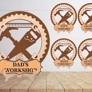 Felice festa del papà Lasercut SVG, Il miglior papà di sempre Shadow Box SVG, Garage svg, Garage papà svg, Regalo per papà, Laboratorio del papà, Decorazioni per le feste Casa