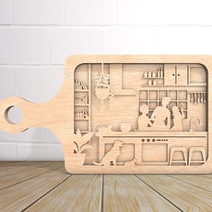 Cita de mamá SVG, tabla de cortar para mamá SVG, receta para una mamá especial, día de la madre SVG, letrero de cocina SVG, Glowforge SVG, archivo cortado con láser