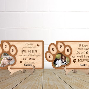 Personalized Custom Pet Loss SVG, Cat&Dog paw Memorial Sign svg, Loss Of Cat svg, Pet Memorial Gifts svg, memorial Svg, lasercut file