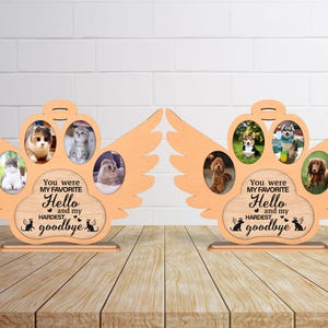 Gepersonaliseerde aangepaste huisdier verlies teken SVG, kat en hond Memorial Sign SVG, verlies van kat SVG, huisdier Memorial geschenken SVG, Glowforge lasergesneden bestanden SVG