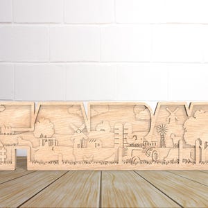 Meerlaagse boerderij houten Svg, boerderij trekker ambachtelijke meerlaagse cadeau gesneden bestand Svg, boerderij Svg, cadeau voor familie Lasergesneden bestand, Glowforge Svg