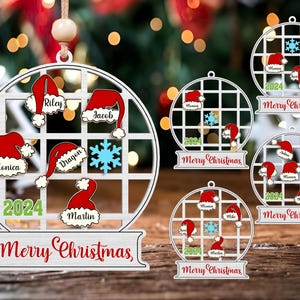 2024 personalisierte Name Verzierung svg, Weihnachtsmütze besonders anfertigen, frohe Weihnachten Lasercut-Datei-Svg, hölzerne Netz kugelß