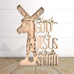 Ostertag Gott Jesus Geist svg, Jesus svg, Jesus und Kreuz der Osterlaser-Schnittdatei, religiöses svg, Kreuz SVG, christliches svg, Glowforge