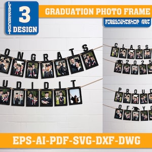 Personalized graduation 2025 svg, Graduation Photo frame svg, Personalized Graduation Gift, Graduate Gift File, Glowforge Laser cut files