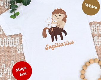 Sagittarius Kids Cotton Shirt - Cute Toddler Zodiac Astrology Tee, size 2T - 5/6T