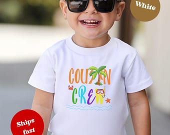 Little Cousin Toddler Shirt - 100% Cotton Big Cousin Kids Tee - Cousin Crew Outfit -  Size 2T - 5/6T