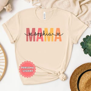 Personalized Mom Shirt with Baby Name Baby Shower Gift T-Shirt Mom with Kids Name Personalized Cute Gift for Mothers