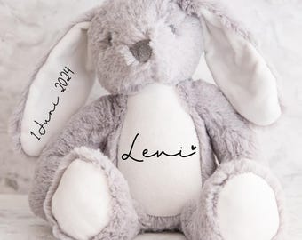 Peluche personnalisée avec prénom – Peluche de naissance – Cadeau de naissance – Cadeau de baptême – Peluche avec détails de naissance