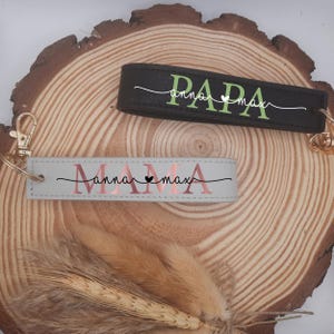 Personalized keychain for mom and dad | Mother&#39;s Day and Father&#39;s Day gift | Parents&#39; lanyard | Handmade and lovingly crafted