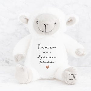 Doudou personnalisé avec prénom – peluche naissance – cadeau bébé – cadeau baptême – doudou avec date de naissance