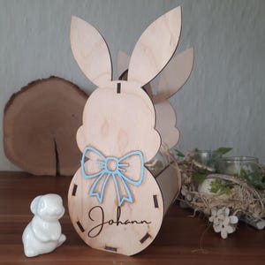 Personalized wooden Easter basket with name – Easter basket for children – Egg hunt basket – Easter gift – sustainable wooden Easter basket