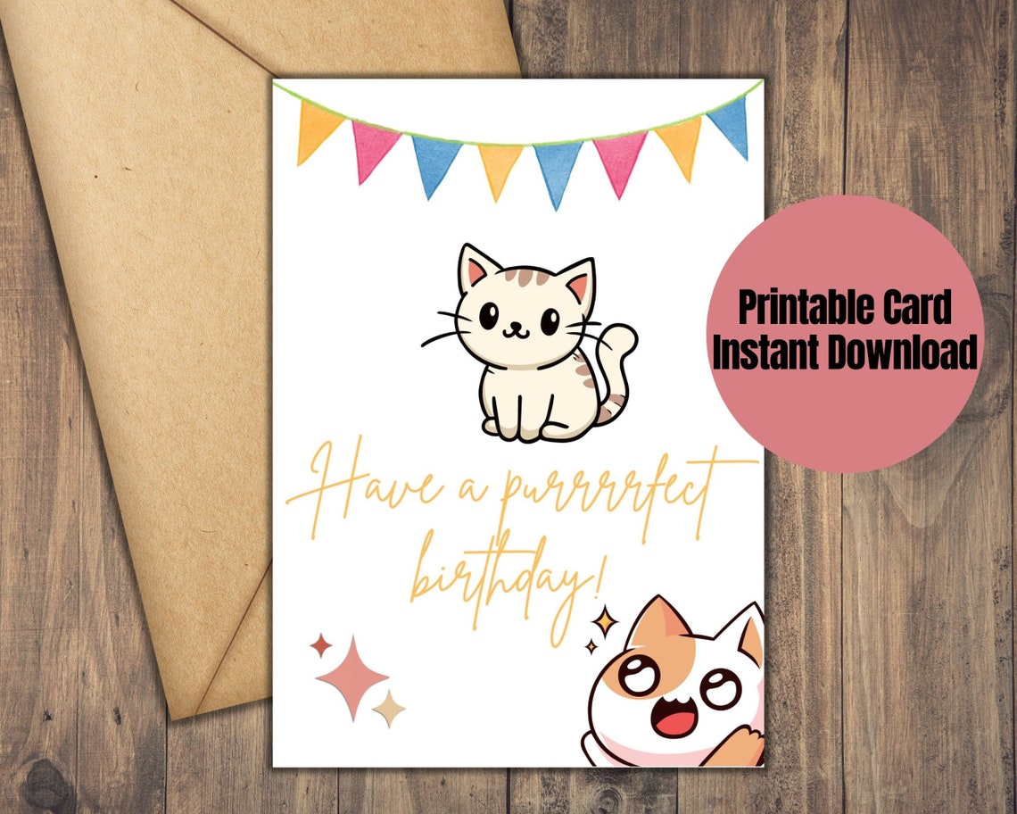 Printable Cat Birthday Card Cat - Il 1140xN.6187518521 1lj7 