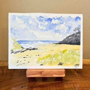 Beach Original Painting, Watercolor Painting, Original Art, Beach Ocean Landscape, Beach Painting, Beach Watercolor, Ocean, Beach Wall Art
