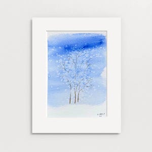Original Painting, Watercolor Painting, Original Art, Winter, Painting, Winter Watercolor, Winter Painting, Wall Art, Christmas Gift