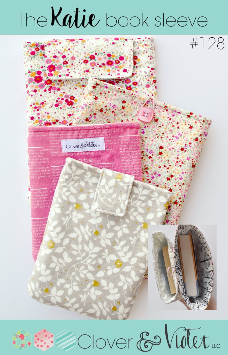 The Katie book sleeve PDF Sewing Pattern Etsy