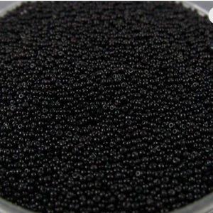 22/0 Vintage Italian Glass Micro Seed Beads -  Black