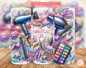 Hairstylist Life 20oz Tumbler Sublimation Design (Pobranie cyfrowe)