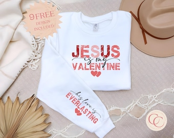 Jesus is My Valentine T-Shirt Design: Christliche Inspiration (Digitaler Download PNG)
