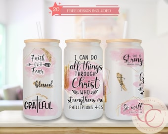 Jesus Fish Libbey Can Glass with Bamboo Lid & Straw Jesus Fish Libbey Can Glass with Bamboo Lid & Straw