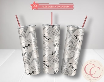 Reisetherapie Becher Design: Nahtlos 500 ml Skinny Becher (Digitaler Download)