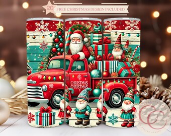 Santa Truck Tumbler Design: Weihnachtsgeschenke (Digitaler Download)