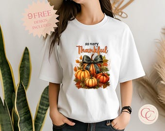 Dankbares Kürbis-Sublimations-Design: Herbst-T-Shirt PNG (Digitaler Download)