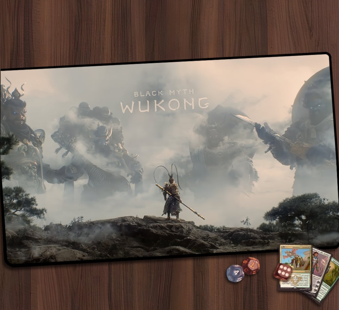 MTG PlayMat 60x35 Cm – TCG Speelmat Met Gestikte Randen – Inclusief Opbergtas – Glad Rubberen Oppervlak – Met Zones – Voor Magic En Trading Card Games