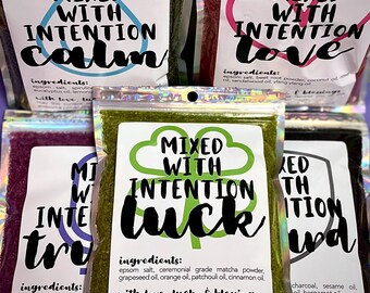 Intention Bath Salt SAMPLER | Handmade Epsom Salt Mixes for Alignment, Restoration & Energetic Flow