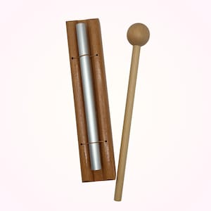 Meditation Hand Chime with Mallet + Velvet Pouch | Energy Cleansing & Sound Healing Instrument