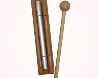 Meditation Hand Chime with Mallet + Velvet Pouch | Energy Cleansing & Sound Healing Instrument