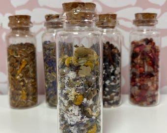 Custom Energy Cleansing Spell Jar | Selenite + Lavender + Dried Eucalyptus for Energetic Renewal & Restoration